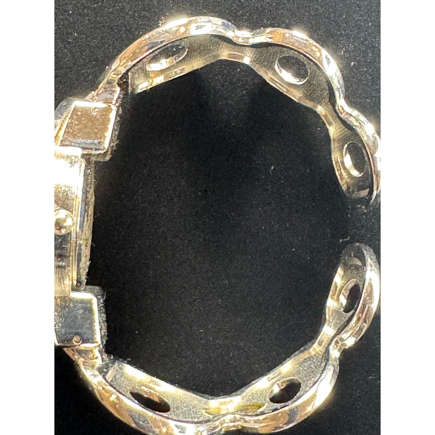 Fikon Designer Ladies Watch - Silver Open Link Bracelet | White Dial | Modernist Design | Quartz Movement