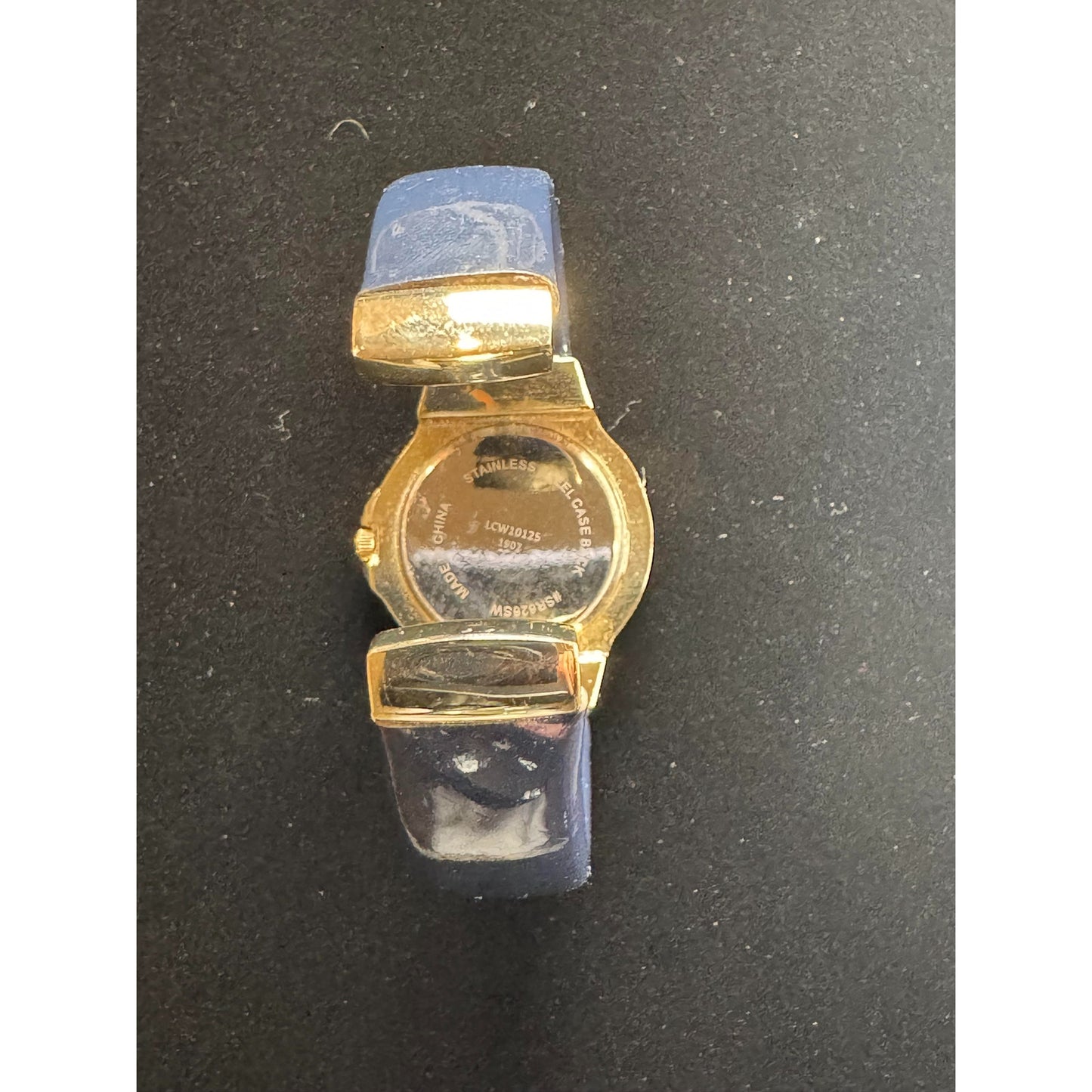 Ladies Anchor Watch - Gold Case | Crystal Bezel | Blue Leather Band | Nautical Theme | China Movement