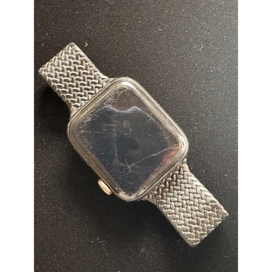 Apple Watch Series 4 - For Parts | Silver Case | Milanese Loop Band | iCloud Locked | AS-IS