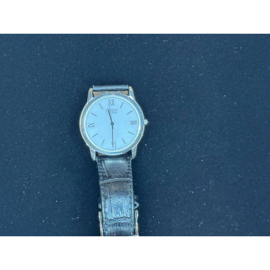 Citizen Stiletto AR1060-09A Men’s Eco-Drive Watch – Ultra-Slim Stainless Steel, White Dial, Sapphire Crystal – Rare Model
